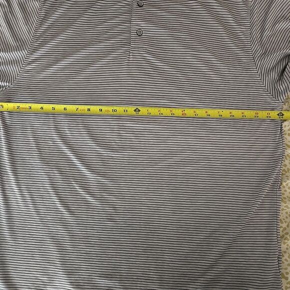 FJ Foot Joy Mountain Vista Golf Polo Striped MOUNTAIN VISTA Shirt Men's Large - Picture 6 of 8